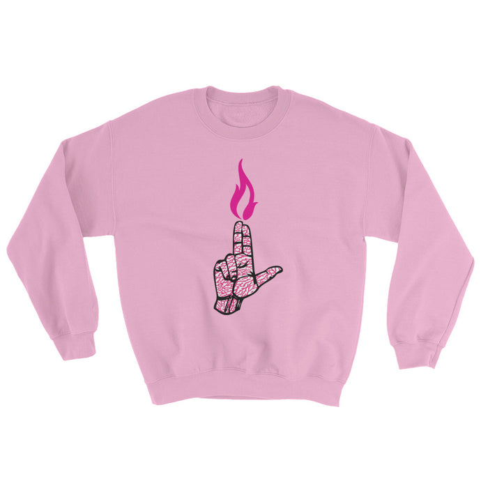 L's UP ELEPHANT PRINT / CREW NECK HOT PINK